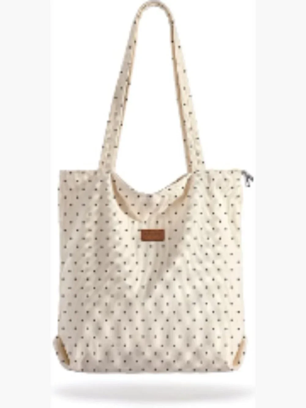 Corduroy Tote Bag with Zipper for Women, Fits 14 Inch Laptop, Inner Pocket,